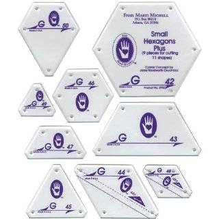 Perfect Patchwork Template Set G, Small Hexagon Set, Package of Nine