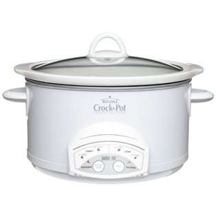 Crock Pot 38501 W 5 Quart Round Smart Pot Slow Cooker, White at  