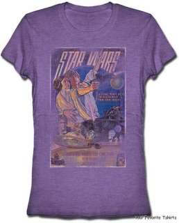 Licensed Star Wars A New Hope Vintage Movie Poster Scene Juniors Shirt 