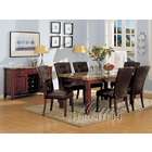 Acme Furniture Bologna Marble Top Formal Dining Set in Cherry