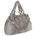 Collective Leather Snake Skin Satchel With Chain Shoulder Strap In 