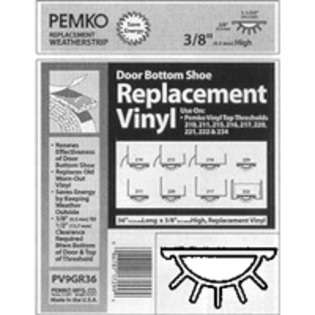Pemko PV9GR36 36 Gray Door Shoe Replacement Vinyl 