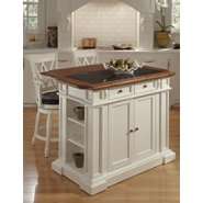 Home Styles Deluxe Tradition Island & Two Bar Stools 