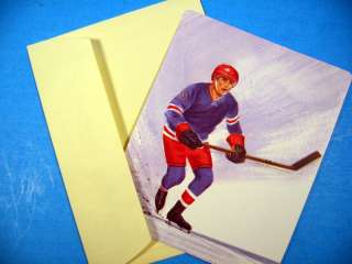 Hockey Player / Blank Greeting/ Note Card  Sku# 251  