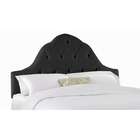   Furniture Tufted High Arch Headboard in Black   Size Full/Queen