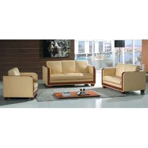 Modern Italian Design Leather Sofa Set 