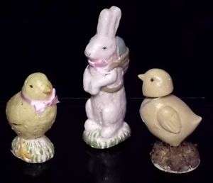 1999 Dayton Hudson Easter Chicks and Rabbit Figures  