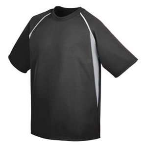  Augusta Youth Wicking Mesh Basketball Jersey BLACK/ SILVER 