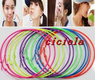   fluorescence color Circle Basketball Wives Hoop Earring 6 colors