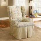 Sure Fit Stretch Pearson Federal Blue Wing Chair Slipcover
