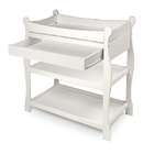 Badger Basket White Sleigh Style Changing Table w/Drawer BB 02240 by 