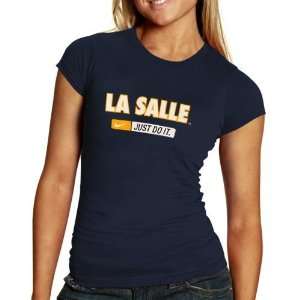 Nike La Salle Explorers Ladies Navy Blue Just Do It T Shirt:  