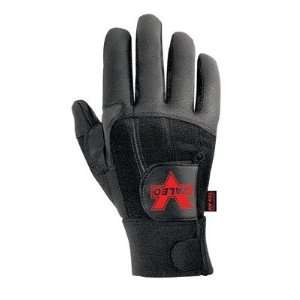 Black Left Hand Pro Full Finger Anti Vibe Glove With AV GEL Padding 