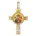   Lady of Perpetual Help Cross Medal Color, White Gold, about 3/4 in