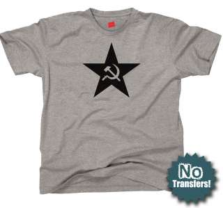 Black Russia Star CCCP USSR Russian Retro Army T shirt  
