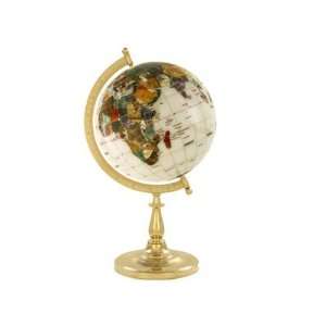  Mother of Pearl Gemstone Table Globe 