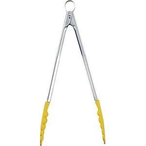  Cuisipro Silicone Locking Tongs 12 Inch, Yellow