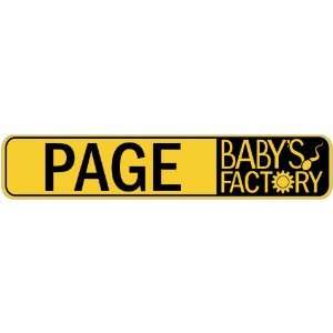   PAGE BABY FACTORY  STREET SIGN