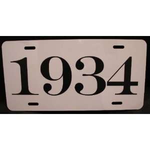 1934 YEAR LICENSE PLATE