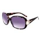   Womens Oversized Sunglasses With Metal Accent Animal Print/Purple