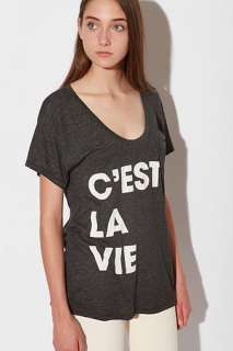 UrbanOutfitters  Truly Madly Deeply Cest La Vie Pocket Tee