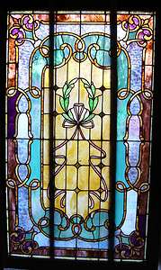 STAINED GLASS window   Pretty 6 feet tall (#SG 103)  
