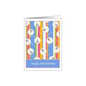  Cupcake Theme 28 Years Old Happy Birthday Card Card: Toys 