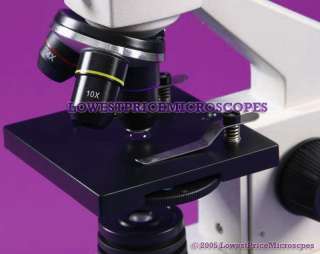 Compound light microscope for use with viewing biological specimens on 