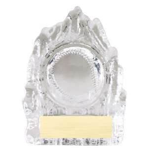  Glass Baseball Iceberg Award Trophy