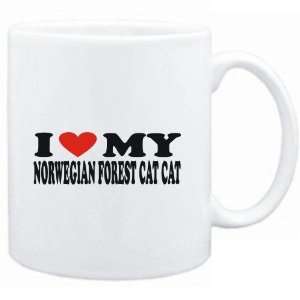   Mug White  I LOVE MY Norwegian Forest Cat  Cats