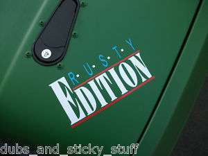 Rusty edition,sticker.For vw golf ,polo,passat rat look  