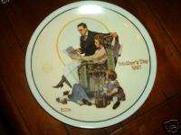 Norman Rockwell 1991 Mothers day  collector plate  