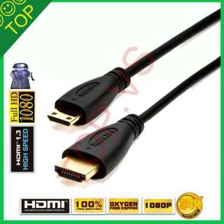 Gold HDMI to HDMI Mini cable Samsung IT100 NV24HD NV100HD WB1000 WB550 