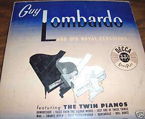GUY LOMBARDO, TWIN PIANOS 10 LP RECORD DECCA, 1949  