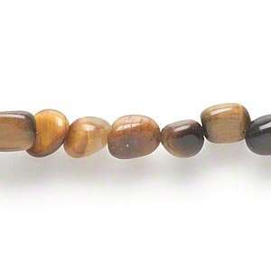  #860 Tigereye (natural) beads, large pebble. Sold per 15 