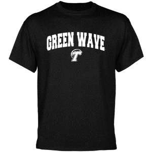  Tulane Green Wave Black Mascot Arch T shirt Sports 