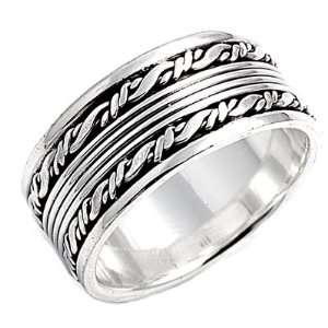    Sterling Silver Ring   10mm Band Width in Sizes 8 14 Jewelry