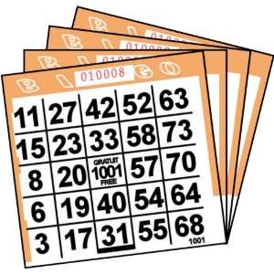  1 ON Tan Paper Bingo Cards (500 ct) (500 per package 