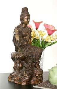 Royal Ease Kuan Yin Bronze Kwan Statue, Grande MW B 052  