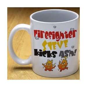  Kicks Ash Firefighter Coffee Mug: Home & Kitchen