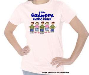 Personalized Best Mom Hands Down T Shirt Small 6X  