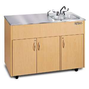   Portable Sinks Silver Advantage Double Stainless Steel Portable Sink