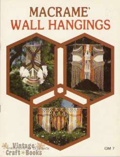 Macrame Wall Hangings Vintage Pattern Booklet NEW 1977  