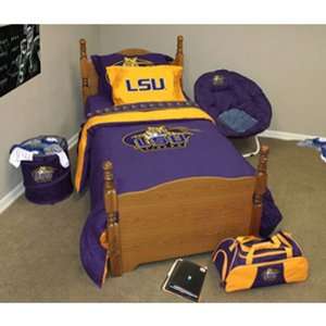  LSU Tigers NCAA Comforter Set (Twin/Twin XL): Sports 