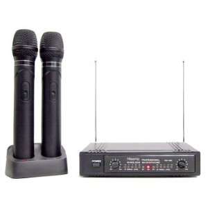  Wireless Microphone System, Rechargeable with Dual 