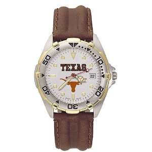  Texas Longhorns Mens All Star Watch w/Leather Band 