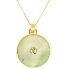 Overstock Mason Kay 14k Yellow Gold Jade Disk Necklace