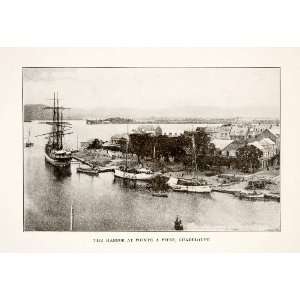  1926 Print Sail Ships Harbor Pointe A Pitre Guadeloupe Island 