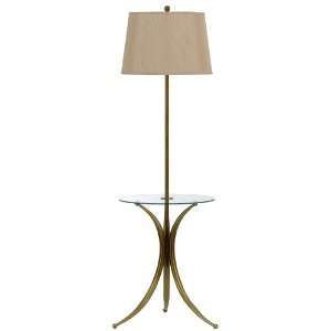    Trinity Autumn Gold Glass Tray Table Floor Lamp: Home Improvement