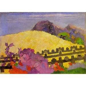  Oil Painting There is the Marae Paul Gauguin Hand 